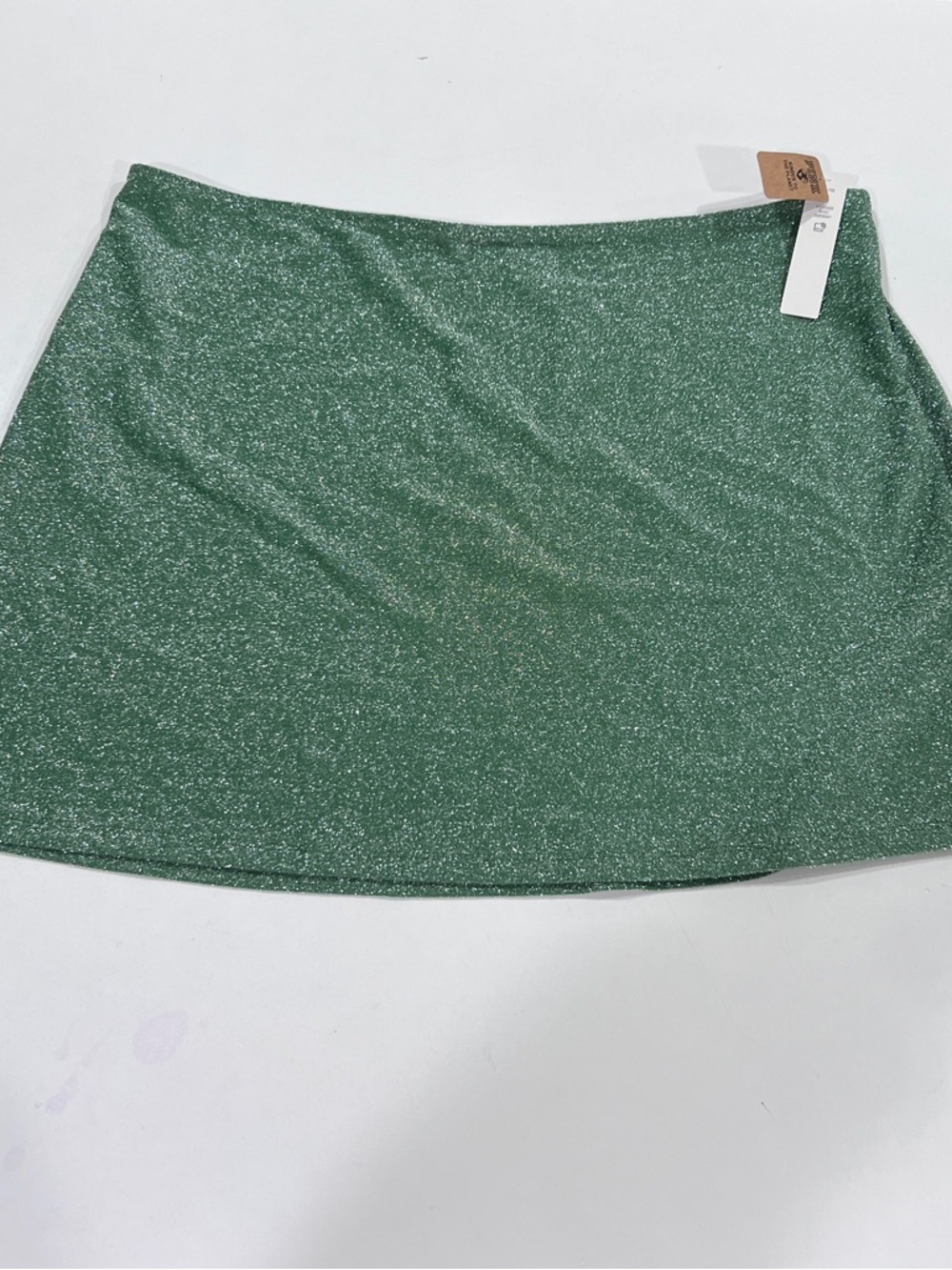 PINK SWIM Victoria's Secret Glittery Green Skirt Coverup, New with tags, size XL